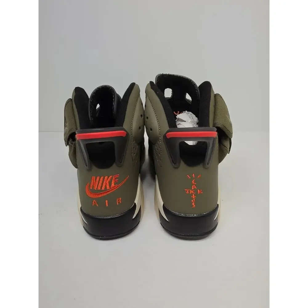 Jordan Air Jordan 6 Retro x Travis Scott Olive High Top Sneakers CN1084-200 Sz 7